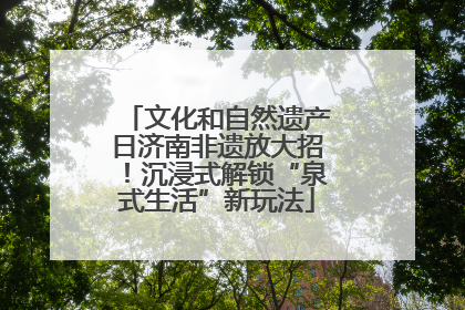文化和自然遗产日济南非遗放大招！沉浸式解锁“泉式生活”新玩法