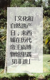 文化和自然遗产日，来西城在历代帝王庙博物馆里遇见非遗