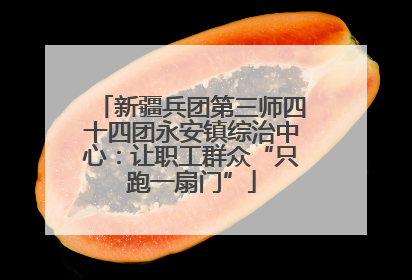 新疆兵团第三师四十四团永安镇综治中心：让职工群众“只跑一扇门”