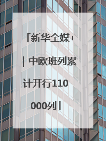新华全媒+｜中欧班列累计开行110000列