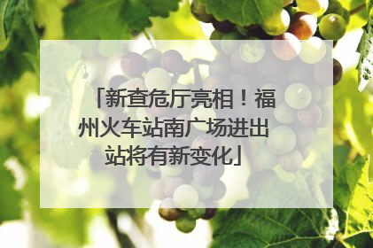 新查危厅亮相！福州火车站南广场进出站将有新变化