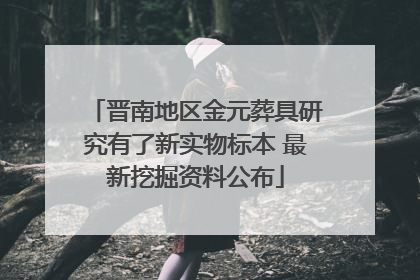 晋南地区金元葬具研究有了新实物标本 最新挖掘资料公布