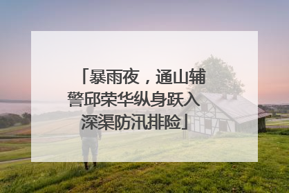 暴雨夜，通山辅警邱荣华纵身跃入深渠防汛排险