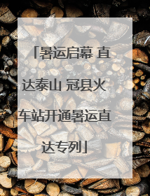 暑运启幕 直达泰山 冠县火车站开通暑运直达专列