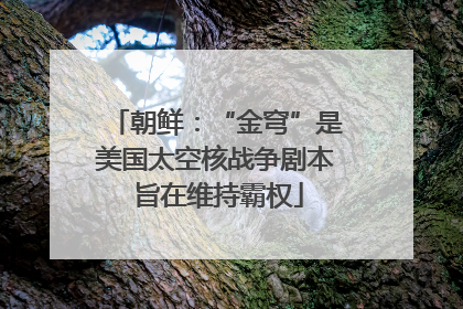 朝鲜：“金穹”是美国太空核战争剧本 旨在维持霸权