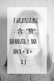 武昌法院：含“赞”量极高！锦旗1+1+1
