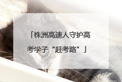 株洲高速人守护高考学子“赶考路”