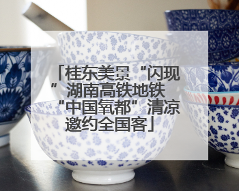 桂东美景“闪现”湖南高铁地铁 “中国氧都”清凉邀约全国客