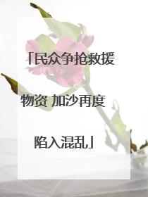 民众争抢救援物资 加沙再度陷入混乱