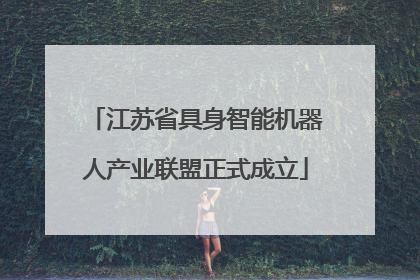江苏省具身智能机器人产业联盟正式成立