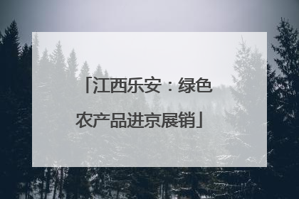 江西乐安：绿色农产品进京展销