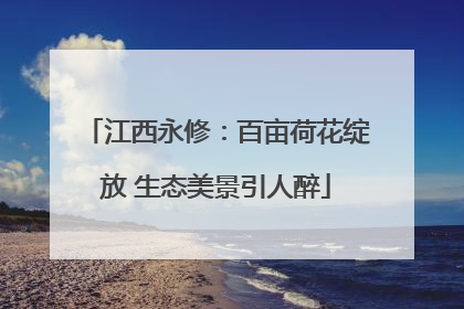江西永修：百亩荷花绽放 生态美景引人醉