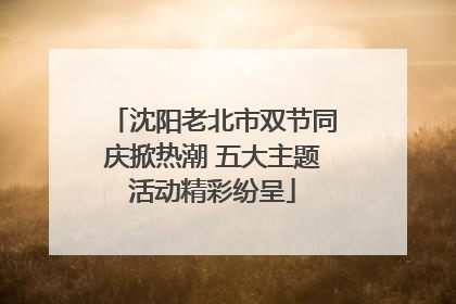 沈阳老北市双节同庆掀热潮 五大主题活动精彩纷呈