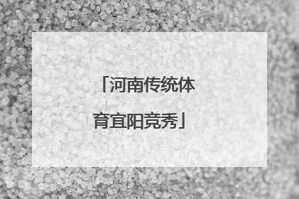 河南传统体育宜阳竞秀
