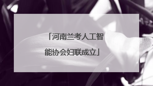 河南兰考人工智能协会妇联成立