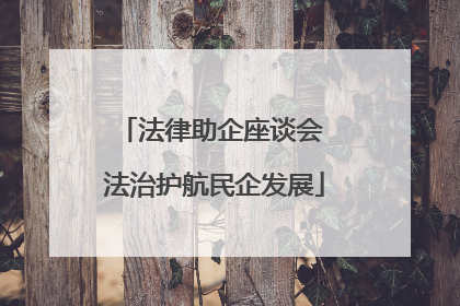 法律助企座谈会 法治护航民企发展
