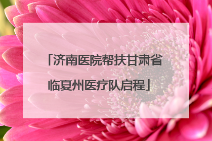 济南医院帮扶甘肃省临夏州医疗队启程