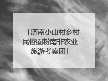 济南小山村乡村民俗圈粉南非农业旅游考察团