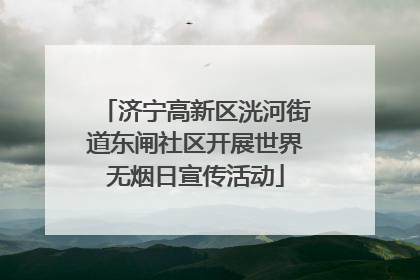 济宁高新区洸河街道东闸社区开展世界无烟日宣传活动