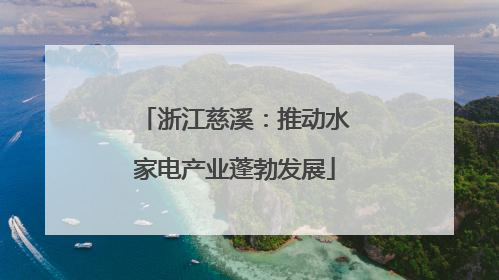 浙江慈溪：推动水家电产业蓬勃发展