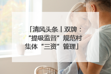 清风头条丨双牌：“提级监督”规范村集体“三资”管理