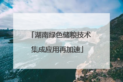 湖南绿色储粮技术集成应用再加速
