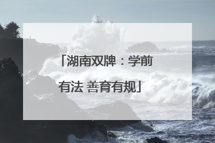 湖南双牌：学前有法 善育有规