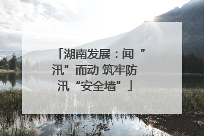 湖南发展：闻“汛”而动 筑牢防汛“安全墙”