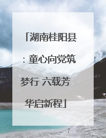 湖南桂阳县：童心向党筑梦行 六载芳华启新程