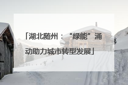 湖北随州：“绿能”涌动助力城市转型发展