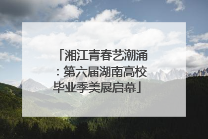 湘江青春艺潮涌：第六届湖南高校毕业季美展启幕