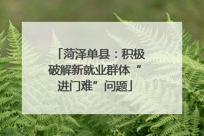 菏泽单县：积极破解新就业群体“进门难”问题