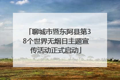 聊城市暨东阿县第38个世界无烟日主题宣传活动正式启动