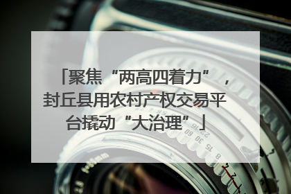 聚焦“两高四着力”，封丘县用农村产权交易平台撬动“大治理”