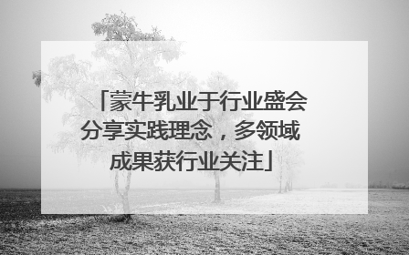 蒙牛乳业于行业盛会分享实践理念，多领域成果获行业关注