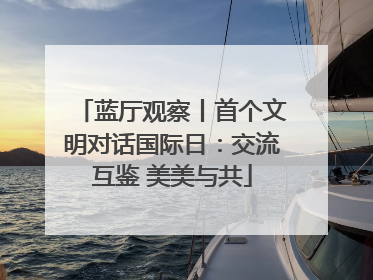 蓝厅观察丨首个文明对话国际日：交流互鉴 美美与共
