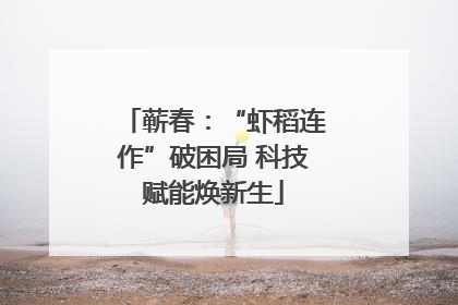 蕲春：“虾稻连作”破困局 科技赋能焕新生