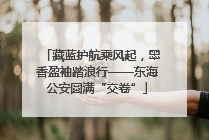 藏蓝护航乘风起，墨香盈袖踏浪行——东海公安圆满“交卷”