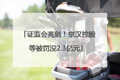 证监会亮剑！京汉控股等被罚没2.3亿元