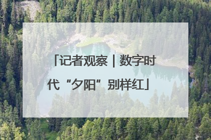 记者观察｜数字时代“夕阳”别样红