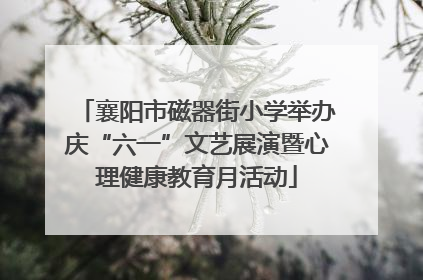襄阳市磁器街小学举办庆“六一”文艺展演暨心理健康教育月活动
