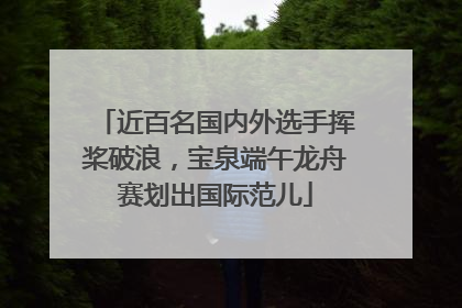 近百名国内外选手挥桨破浪，宝泉端午龙舟赛划出国际范儿