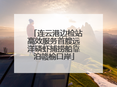 连云港边检站高效服务首艘远洋磷虾捕捞船靠泊赣榆口岸