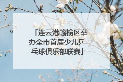 连云港赣榆区举办全市首届少儿乒乓球俱乐部联赛