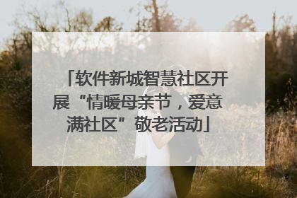 软件新城智慧社区开展“情暖母亲节，爱意满社区”敬老活动
