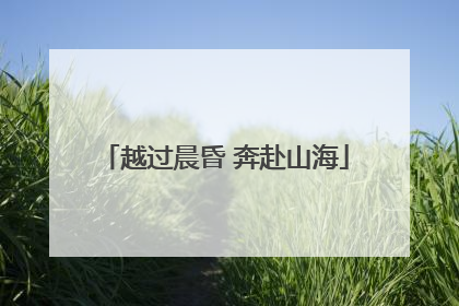 越过晨昏 奔赴山海