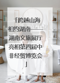 跨越山海 相约湖南——湖南文旅展厅亮相第四届中非经贸博览会