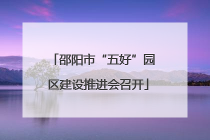 邵阳市“五好”园区建设推进会召开
