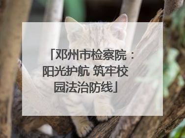 邓州市检察院：阳光护航 筑牢校园法治防线
