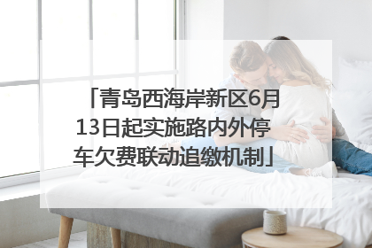 青岛西海岸新区6月13日起实施路内外停车欠费联动追缴机制